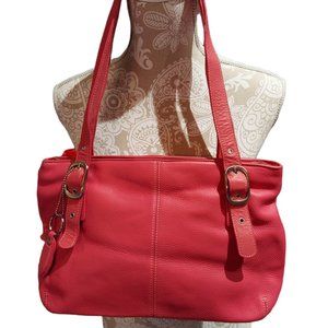 Tig & Co. Pink Genuine Leather Shoulder Purse
